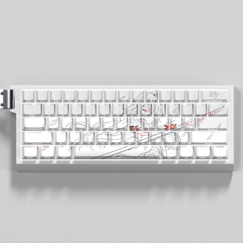 Anime Keycaps Cartoon 74 Keys PBT Keycap Mechanical Keyboards Caps for 61 67 68 Keyboards Gaming Accessories