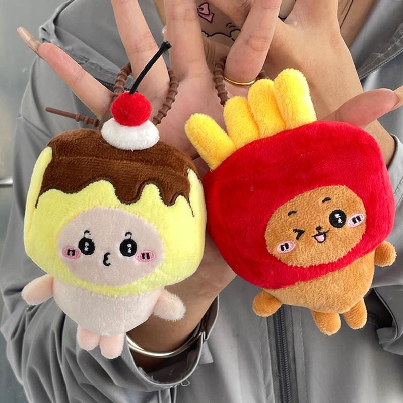Adorable Food Series Plush Keychain Cute Cartoon Chicken Leg Student Bag Charm