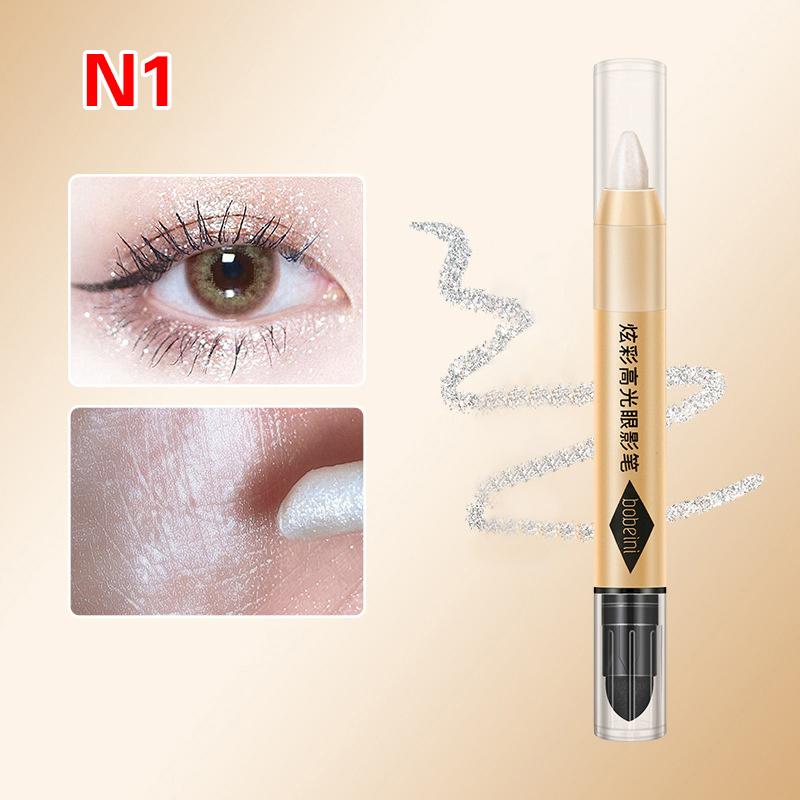 

Double-Head Eyeshadow Stick Diamond Shimmer Highlighter Pencil Ultra Pigmented Long Lasting Cream Eye Shadow Pen