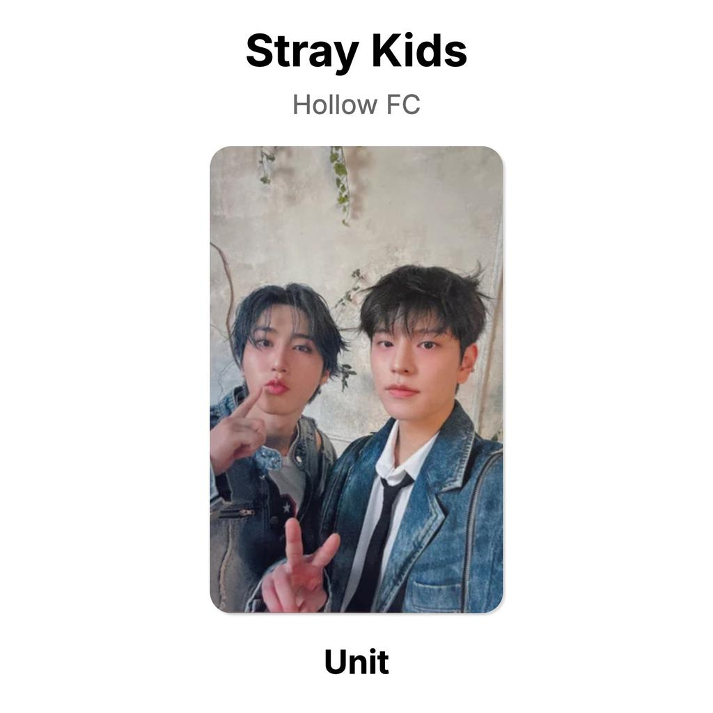 Stray Kids Hollow FC Official Photocard