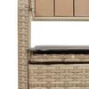 Garden Bench with Storage Space and Cushions Beige Poly Rattan
