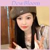 Stylish Korean Pu Leather Beret Hat For Women In Versatile Brown Black Beige Colors For Spring Autumn Fashion
