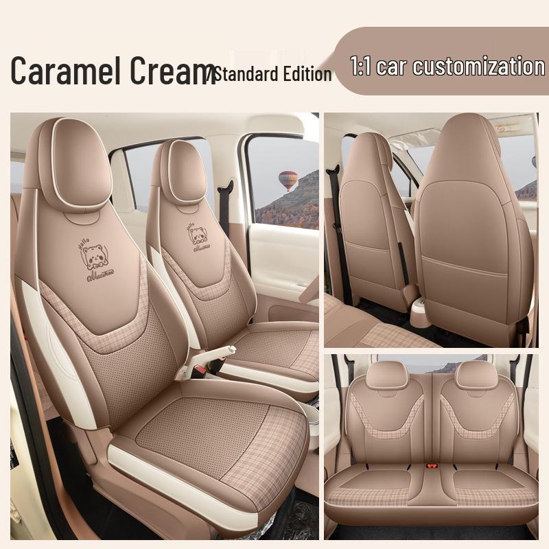 Leather Car Seat Covers for Wuling Bingo Pro - Universal, All-Season, Full Coverage Seat Cushions