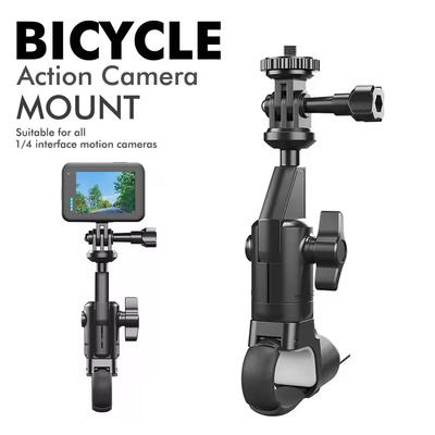 Camera Clamp Mount Motorcycle Bicycle Holder 360 Rotating Handlebar Mount Stand Bracket for Insta 360 X3 X4 X5 Go Pro 12 11 DJI