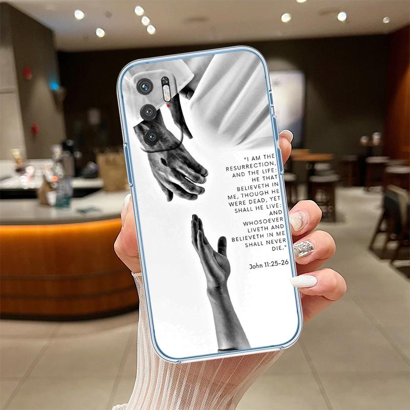 RE13 Bible Verse Jesus cross Transparent Phone Case for Motorola Moto G7 G8 G9 G84 G85 G73 G24 G15 Z2 Play Power Plus