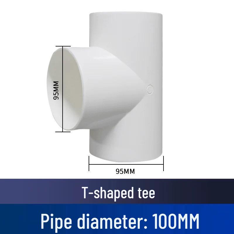 Y-Shaped Plastic Ventilation Tee Joint for Bathroom Heater, Exhaust, and Range Hood - Fresh Air Flow, 100mm