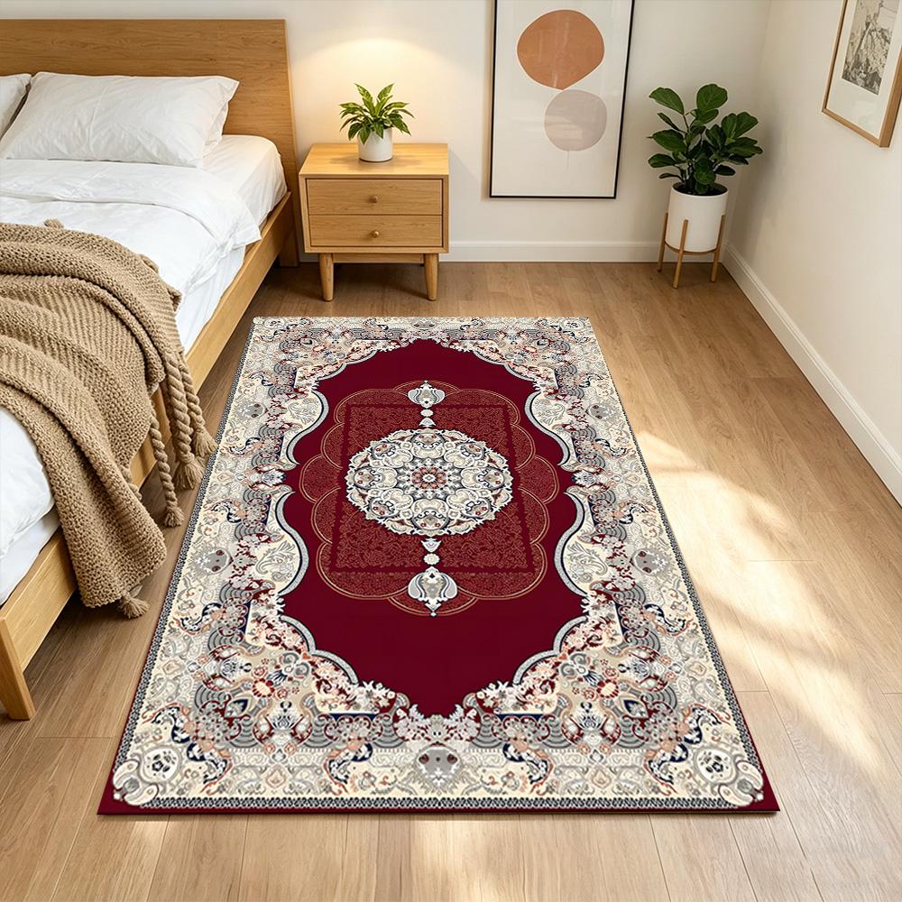 Elegant Ornate Pattern Design Non-Slip Home Carpet Design Great for Home & Apartment
