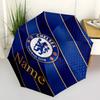 Custom Name Chelsea Football Club Theme Automatic Umbrella, Lightweight & Portable, 8 Rib, Perfect for Outdoor Travel, Birthdays, Christmas, Gifts.