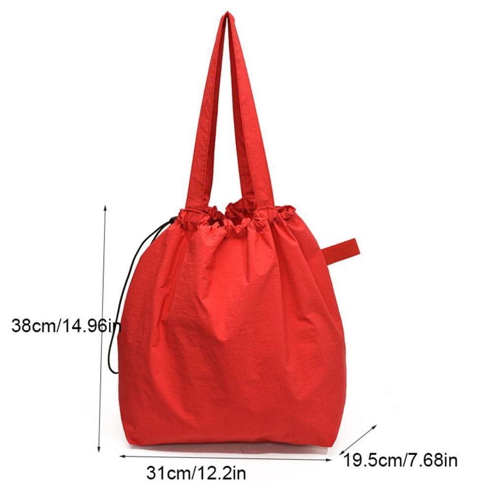 Reusable Drawstring Tote Bag Washable Canvas Handbag Creative Shopping Bag  Travel