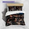 Blink 182 Punk Rock Band 3Pcs Bedding Set, Duvet Cover with 2 Pillowcases, Music Print Bed Linens, No Comforter No Pillow Core