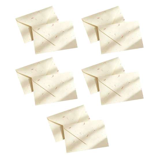 Artistic Stationery for Handwritten Messages 10PCS Petal Art Envelopes, Real Floral Texture Design, Thick Paper Western Style Delicate Envelopes
