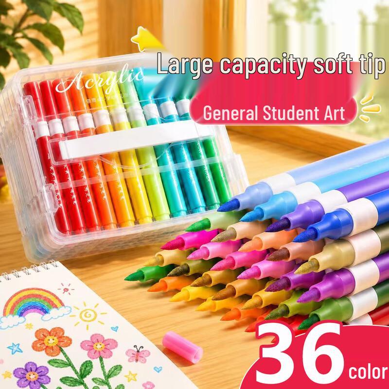 Luxueji Soft-Tip Acrylic Marker Pens