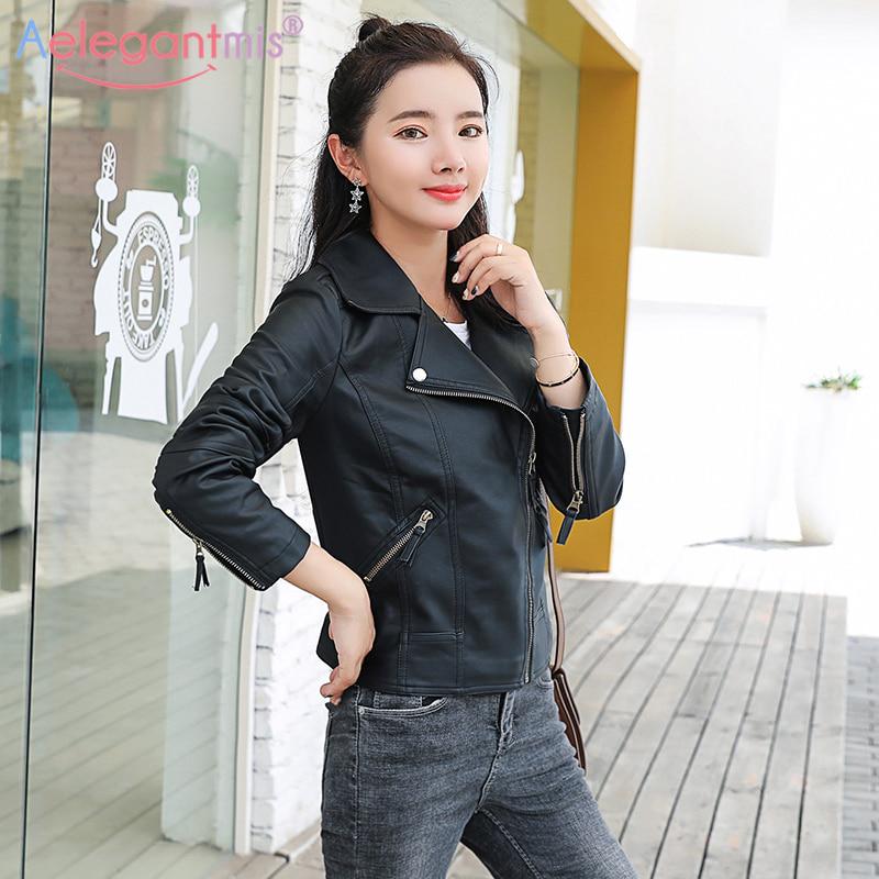 Buy Autumn Slim PU Leather Jacket Women 