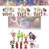 12 Entzückende Grinch-Figuren Weihnachten Thema Grüne Fellcharaktere Sammlerdeko