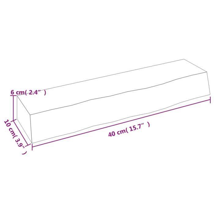 VidaXL Wall Shelf 40x10x6 Cm Solid Untreated Oak Wood 363502