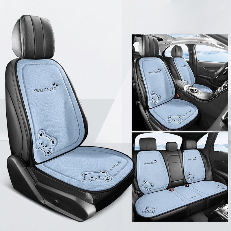 1Pcs Breathable Cartoon Bear Car Seat Cover Non-Slip Cushion for Women's Protection