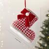 Bowknot Christmas Shoes Ornament Elegant Xmas Tree Hanging Pendant  Holiday Party Supplies