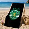 Asciugamano da Spiaggia con Stemma dello Sporting Cp, Asciugatura Rapida, Facile da Curare, Adatto Sia per il Fitness che per le Vacanze al Mare, Essenziale per lo Sport