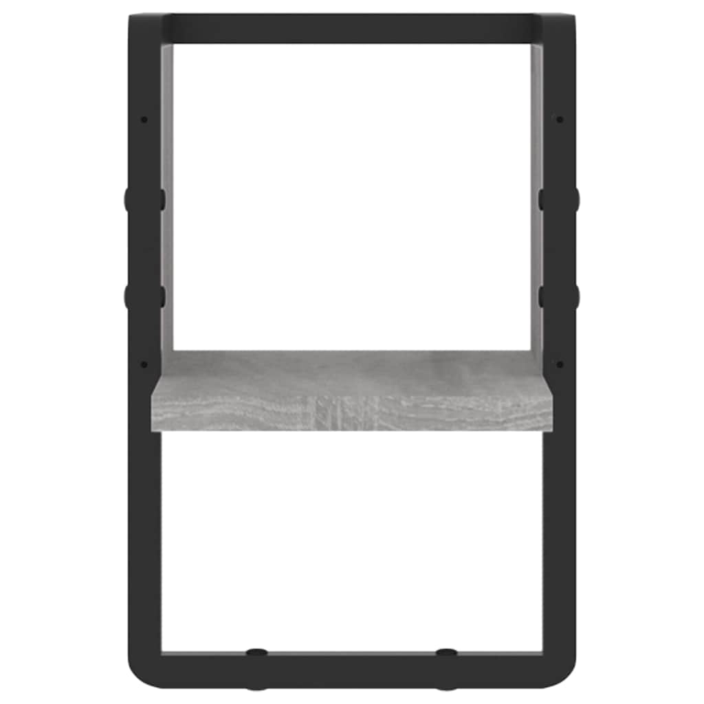Wall Shelf with Bar Gray Sonoma 20 x 25 x 30 cm