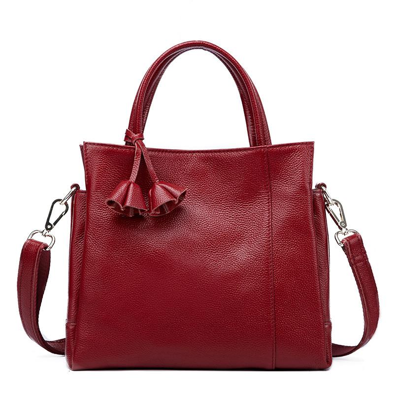 Torebka damska ze skóry bydlęcej, casualowa, wszechstronna, czarna, do codziennych dojazdów, na jedno ramię, crossbody, torba tote