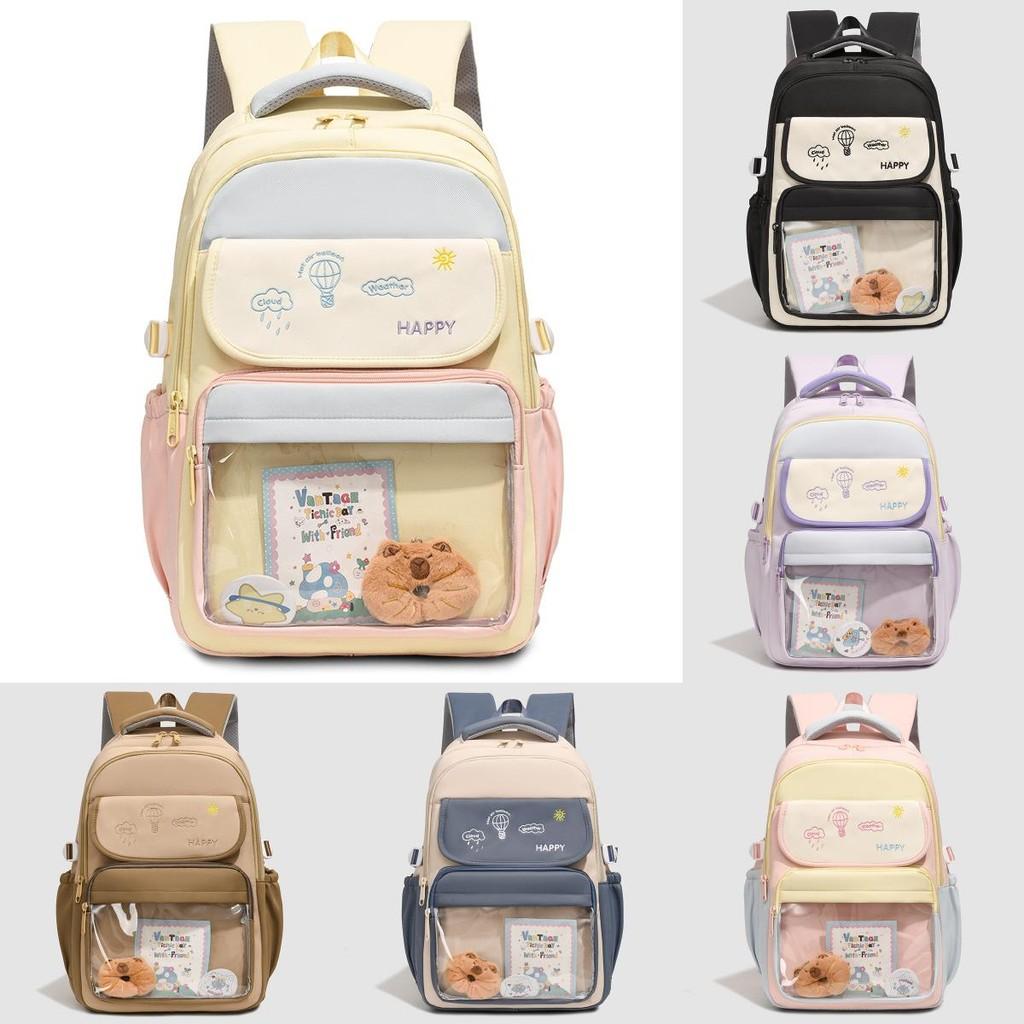 Travel Cartoon Girls Backpack With Cushion Straps For Education And Day Trips
