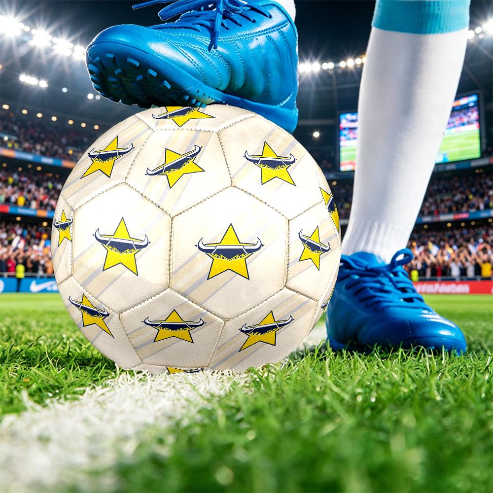 North Queensland Cowboys Size 5 Sports Training Ball Shock Absorbing Durable Ball For Match Daily Practice Outdoor Activities