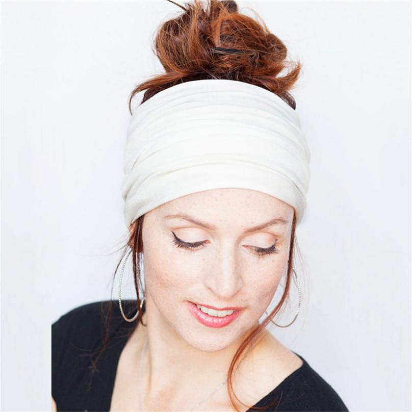 Fashion Sexy Women's Yoga Sports Wide Hairband Elastic Boho Wristband Girls Running Gym Headwrap
