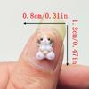 55 Pcs New Cute Mini Resin Mixed Color Kitten Flatback Ornament Jewelry Making Manicure Hairwear Accessories A45