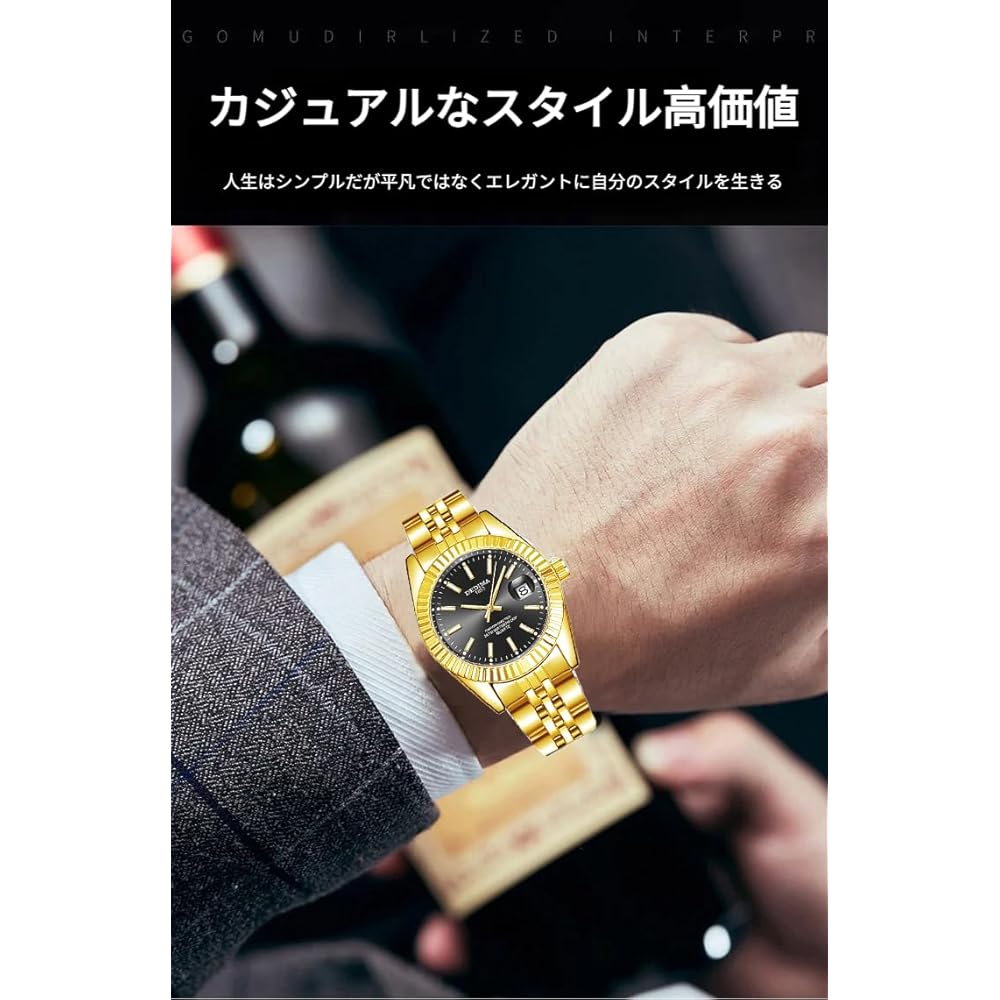 AOKOWN Men's Classic Analog Watch 38mm Waterproof Quartz Fashion Business Timepiece