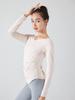 Yuoku Yoga Long Fitness Shirt with Thumb for Yoga and Fitness Women's Top, Sleeve, Holes, Moisture-Wicking, Quick-Drying, Stretch, Lightweight,