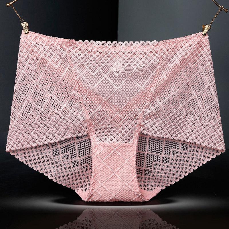 Neue Frauen Atmungsaktive Höschen Sexy Spitze Mesh Hohl Seide Knickers Unten Baumwolle Gesundheit Briefs Qualität Butt Lifter Hosen Plus größe