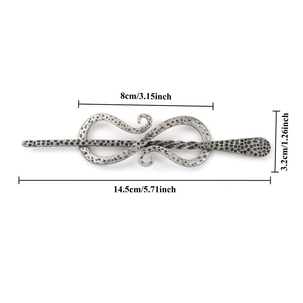 1pc Vintage Silver Snake Intricate Hairpin Gothic Serpent Design Edgy Bohemian Style Unique Statement Hair Accessory Personality