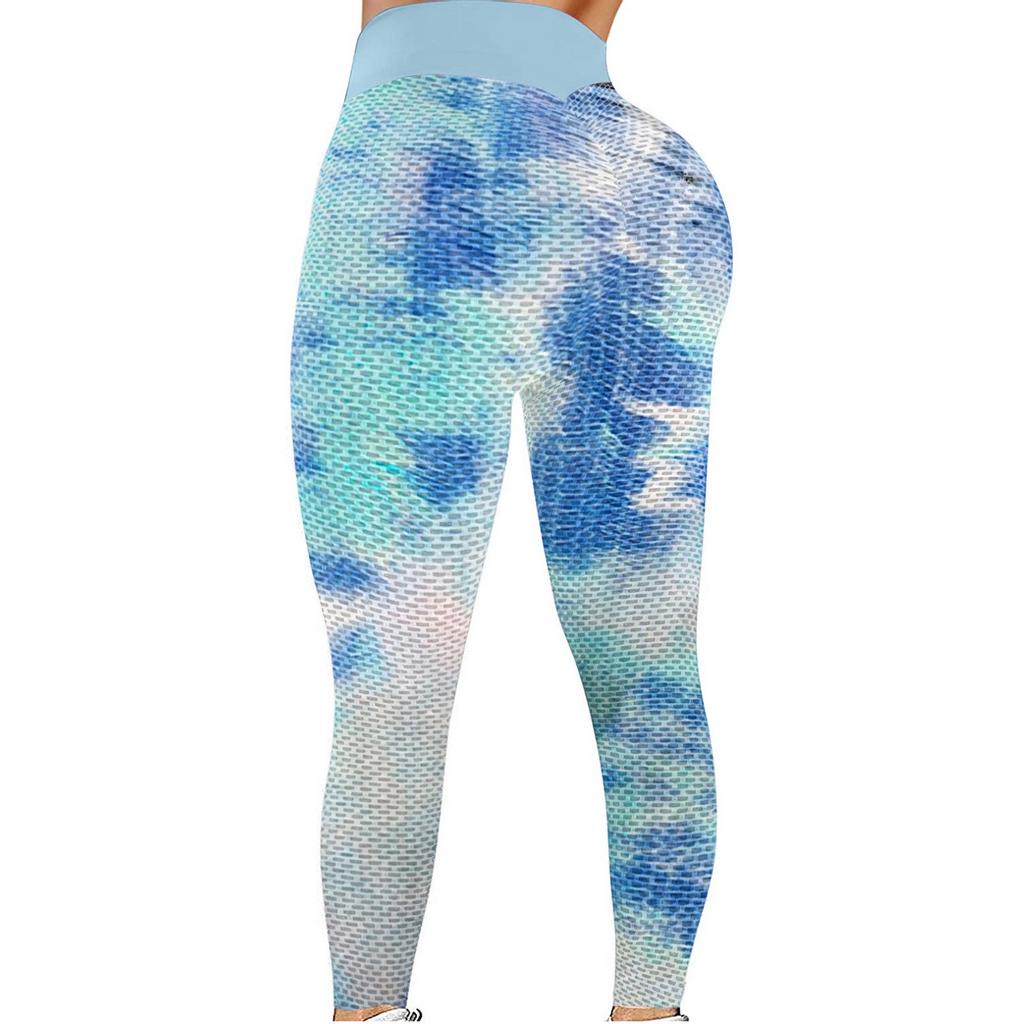 Leggings de Yoga extensibles à teinture par nouage pour femmes, pantalons actifs de sport, de Fitness, de course à pied et de sport