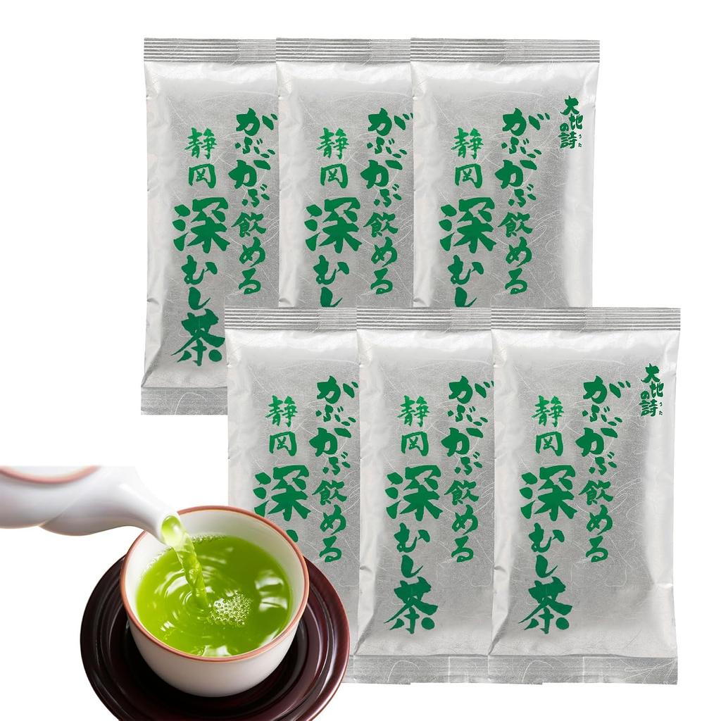 Arahataen Shizuoka Deep Steamed Tea Daichi no Uta Drinkable 100g6 bags set Green Leaves Japanese Second Flush Makinohara