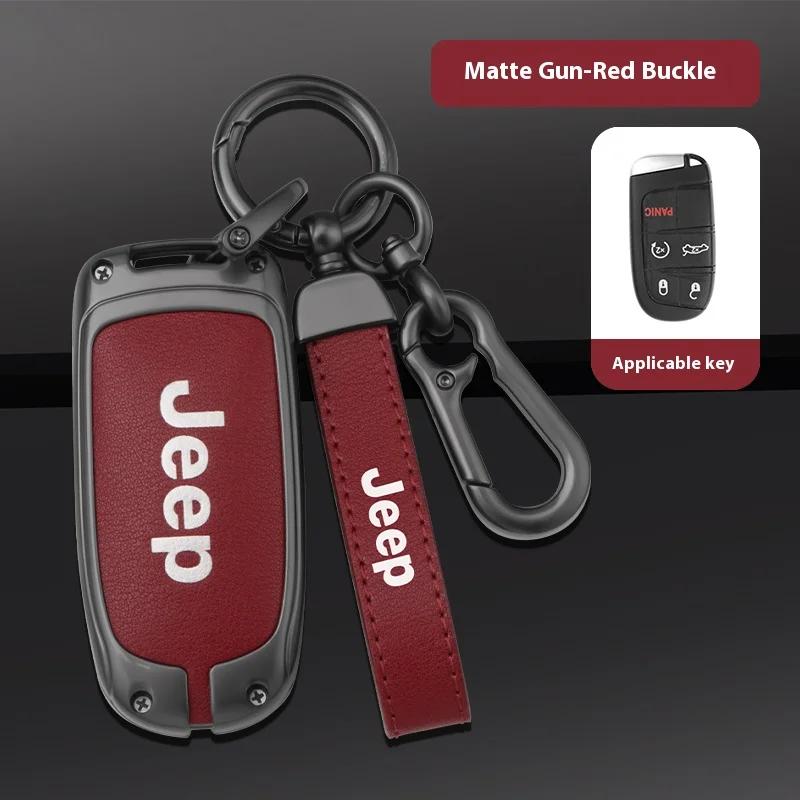 Dla samochodu Jeep Aluminiowe Etui na Kluczyki Torba na Kluczyki Brelok Obudowa Jeep Commander Compass Gladiator Wagoneer Grand Cherokee Wrangler JK Rene