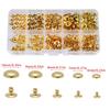 40-200Pcs Leather Rivets Double Caps Rivets Leather Button Fasteners Rivets for Leather, Clothes, Jewelry Making