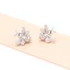 European and American Diamond-encrusted Gold and Silver Two-color Gold-plated Little Bee Shape Earrings, Simple and Versatile 925 Silver Needle Stud E