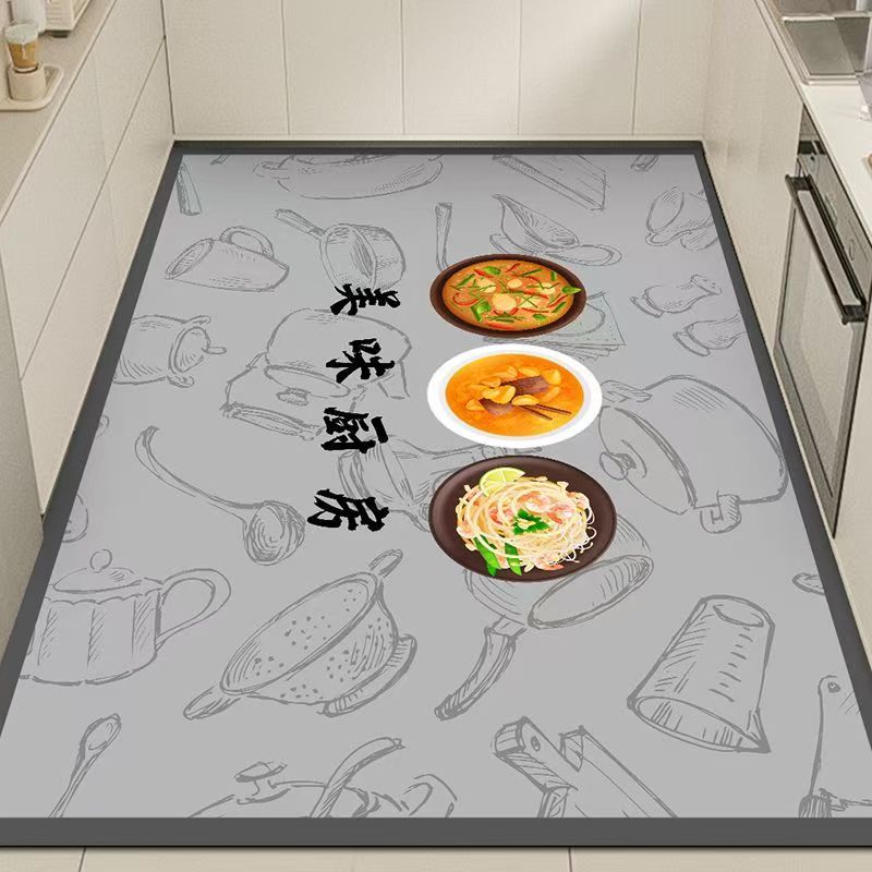 2027 diatomium mud kitchen floor mat non-slip absorbent mat door door soiled foot mat Household washable wipes full carpet