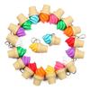 Ice Cream Cone Fidget Keychain 3D Printed Stress Relief Toy with Mechanical Keyboard Clicker Portable Decompression Gadget for Backpack Bag Keys Fun
