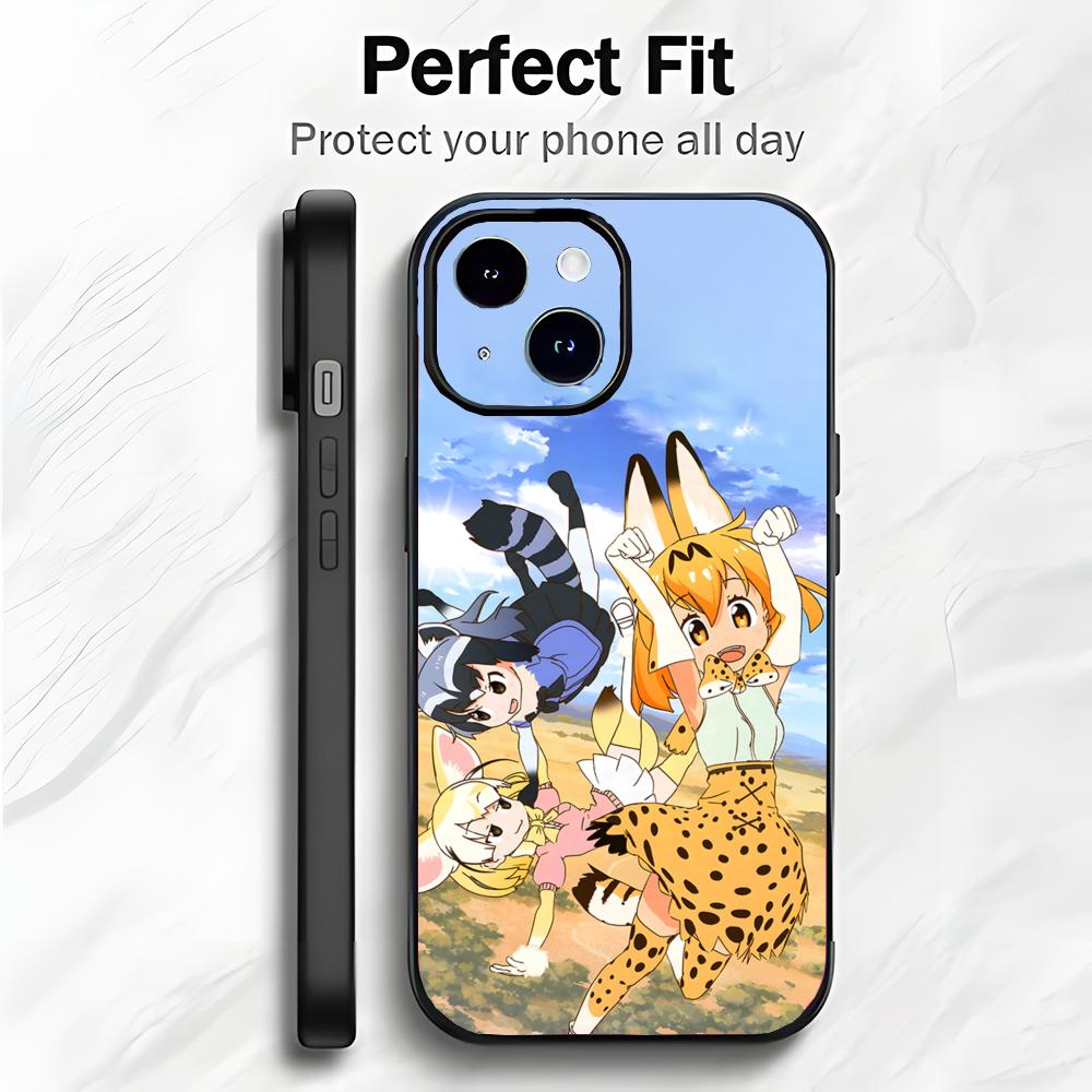 

Cute Friendly Japanese Anime K-Kemono Friends Phone Case Phone Case Soft Packaging Lightweight For iPhone17 16 15 14 13ProMax iphone12promax