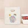Spanish Printed Portable Lunch Bags Thermal Insulated Bag Teacher Life Picnic Foods Cooler Storage Pouch Thanks Gift for Teacher