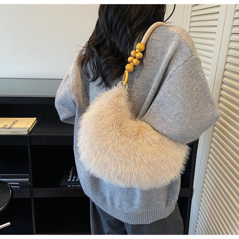 New Casual Plush Fashion Trendy Fluffy Personalized Creative Handbag Shoulder Underarm Women's Bag