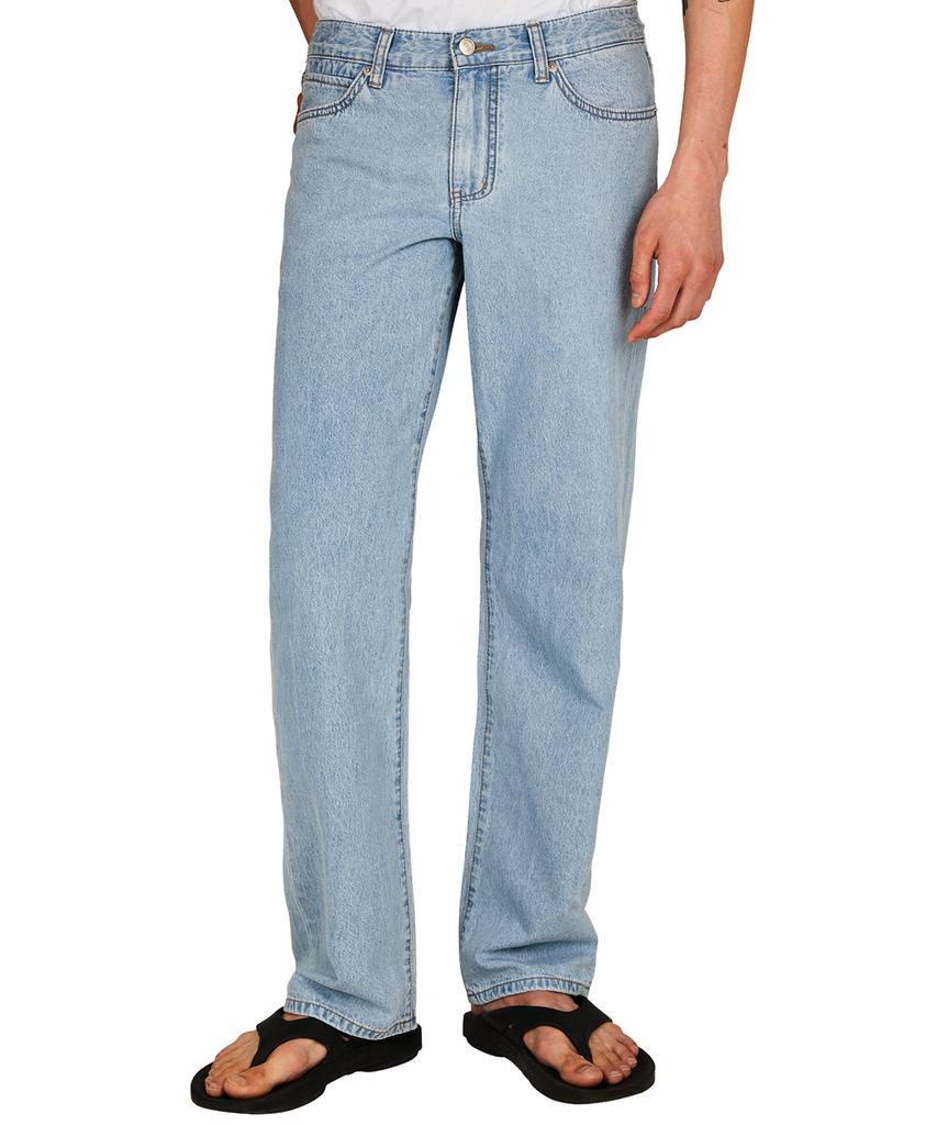 LAB101 Basic Soft Wash Straight Denim Pants (Light Blue)