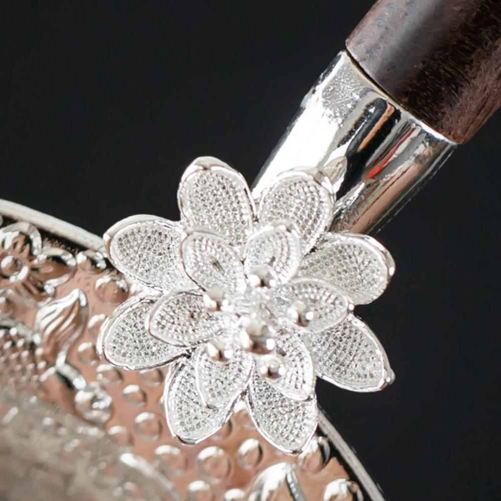 Wood Handle Tea Filter Embossed Tea Colander Teaware Tea Strainer Bubble Tea