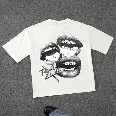 Letní Harajuku trička s grafickým potiskem písmen Y2k topy Muži Ženy Street Oversized tričko Vintage trička Vrchní oblečení