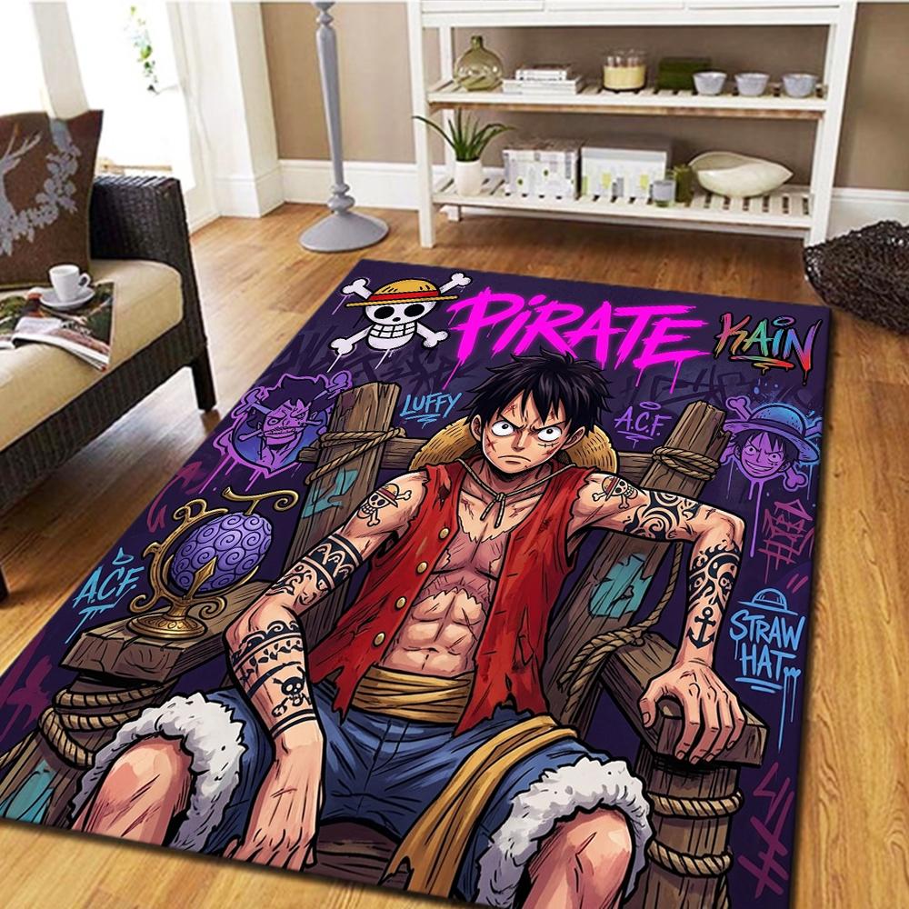 One Piece Bedroom Carpet, Living Room Decor, Home Cool Movie Mat Play Floor Mat -HE83