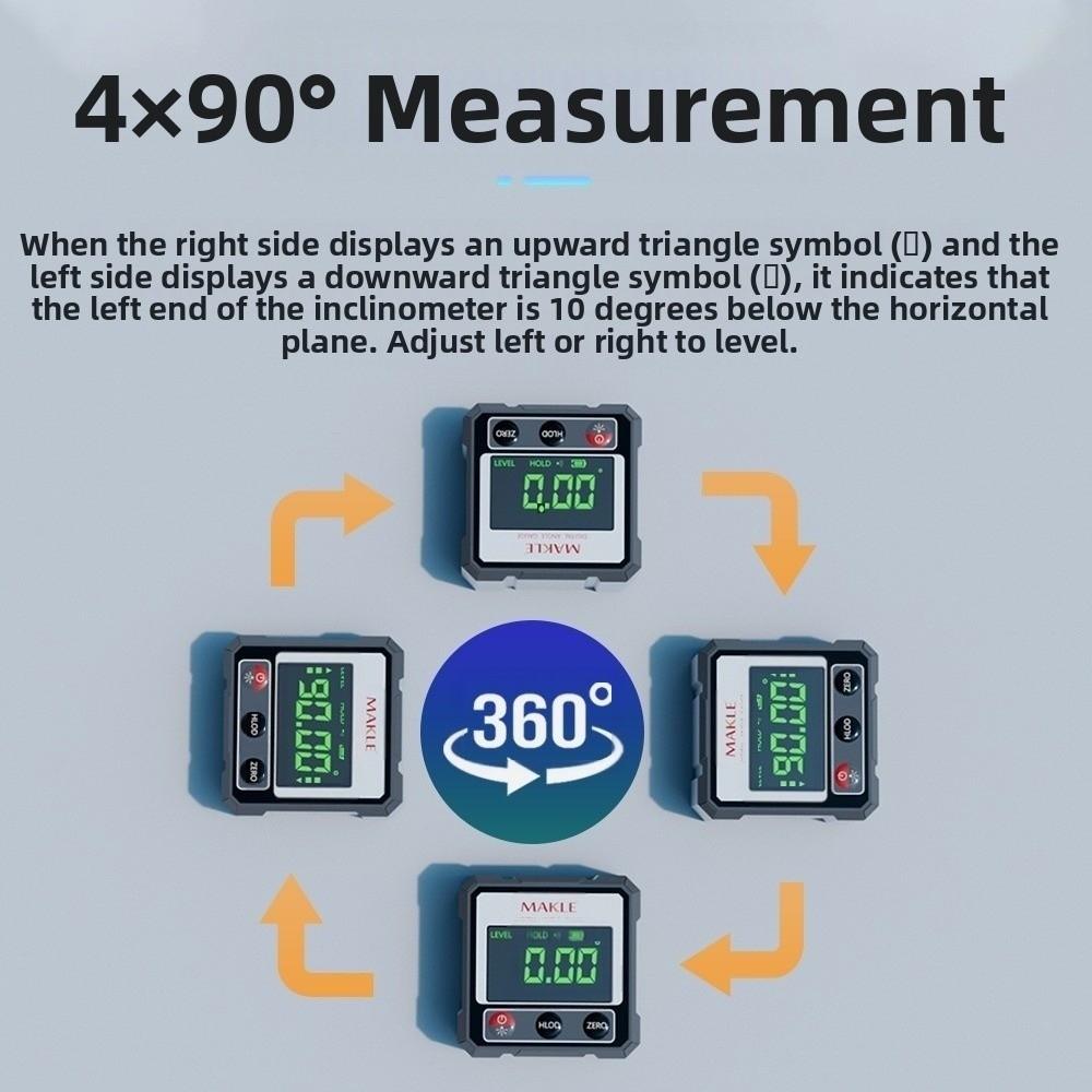 2-side Laser Inclinometer Goniometer Laser Level Ruler  for Construction Engineering