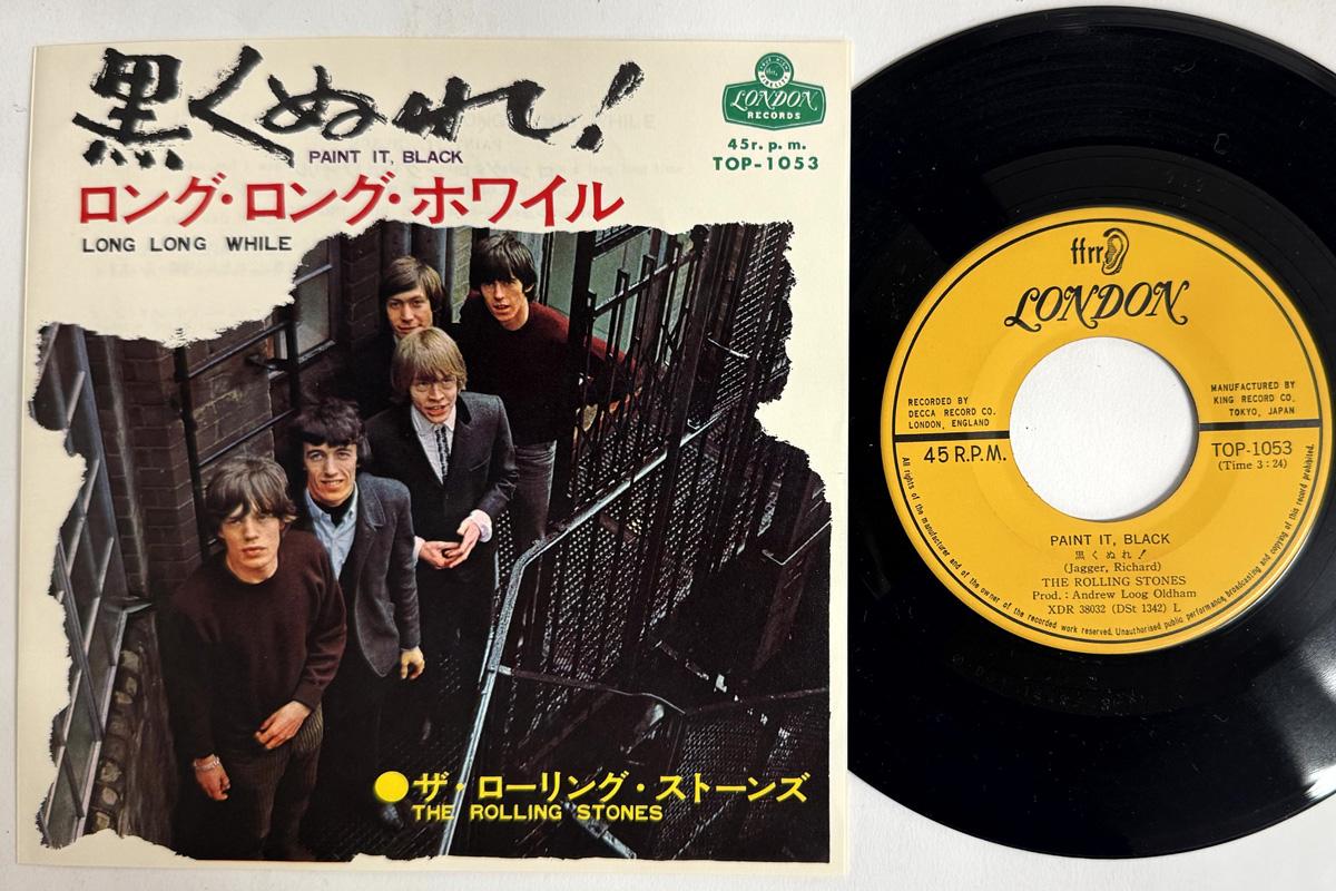 

7inch Record ROLLING STONES Paint It Black Long Long While TOP1053 LONDON 1966 Japan Rock Used