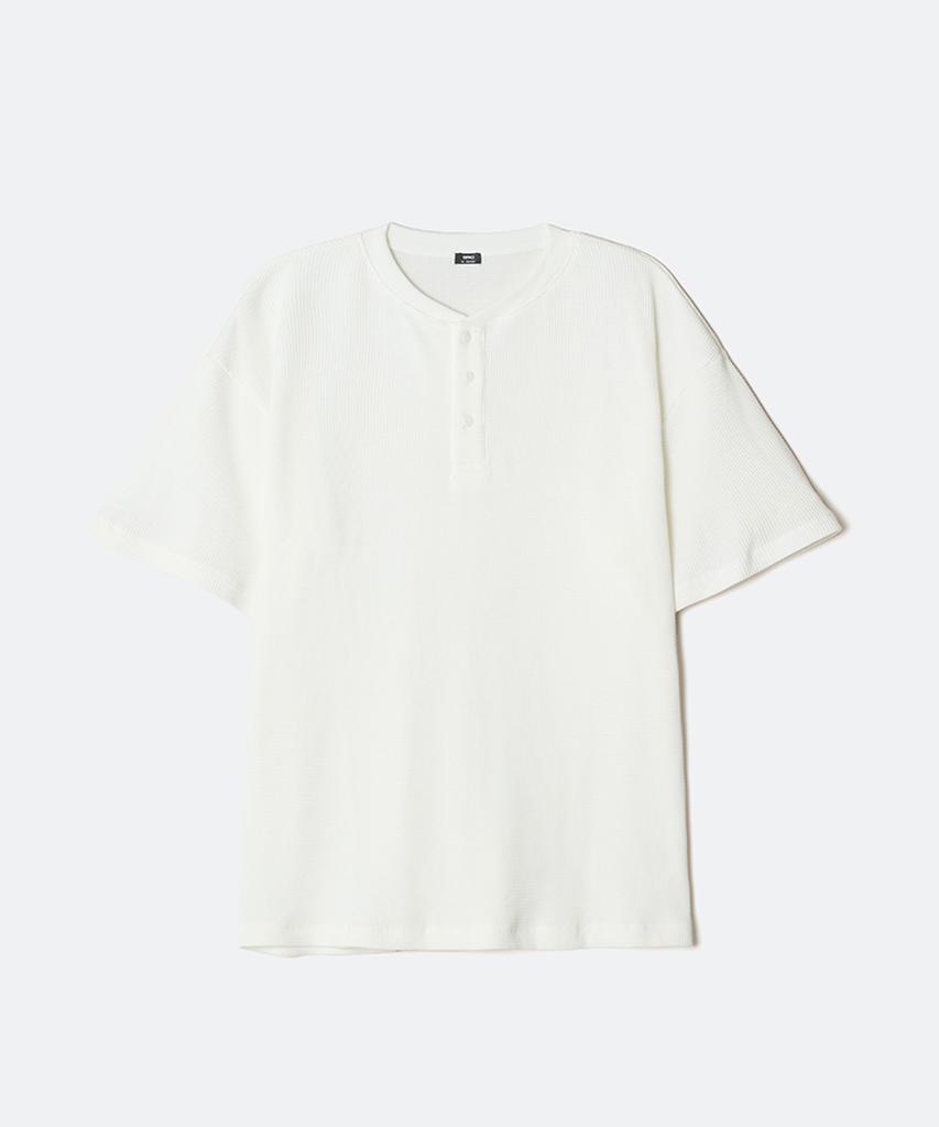 Seupao Waffle Henley Neck Short Sleeve Tee_Sprwg25C05