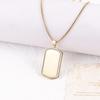 Men's Trendy Rotatable Tag Pendant Necklace in Stainless Steel